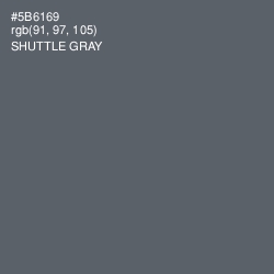 #5B6169 - Shuttle Gray Color Image